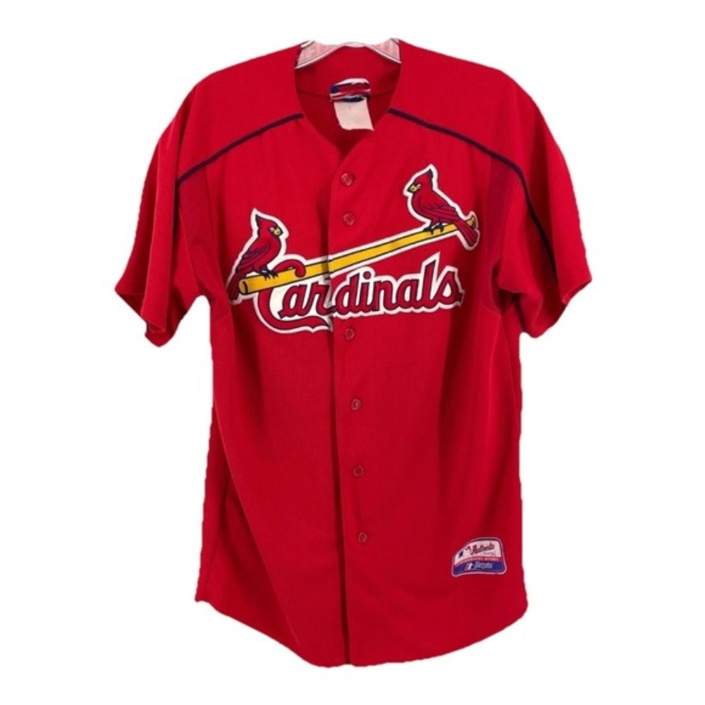 Majestic St Louis Cardinals MLB Baseball Jersey Scarlet Red A6500‎ Medium Large